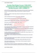 Humber Real Estate Course 3 2024-2025 Comprehensive Most Tested Questions and Verified Answers 100&percnt; CORRECT&excl;&excl;