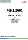 MRL2601 STUDY GUIDE & SUMMARY NOTES