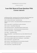 Laser Hair Removal Exam Questions With Correct Answers