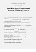 Laser Hair Removal Training Exam Questions With Correct Answers