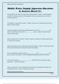 Mobile Water Supply Apparatus Questions & Answers Rated A&plus;&period;