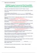 CPAER Canada Commercial Pilot Exam&vert;2024-2025 UPDATE Questions and Verified Answers