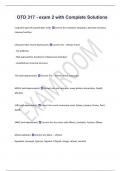 OTD 317 BUNDLED EXAMS 
