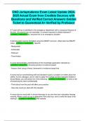 CNO Jurisprudence Exam Latest Update 2024-2025 Actual Exam from Credible Sources with Questions and Verified Correct Answers Golden Ticket to Guaranteed A&plus; Verified by Professor