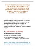 EVOLVE HESI PHARMACOLOGY EXAM AND PRACTICE QUESTIONS EXAM COMPLETE EXAM QUESTIONS WITH DETAILED VERIFIED ANSWERS &lpar;100&percnt; CORRECT ANSWERS&rpar; &sol;ALREADY GRADED A&plus; &sol;&sol; BRAND NEW&excl;&excl;