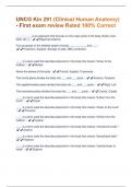 UNCG Kin 291 &lpar;Clinical Human Anatomy&rpar; - First exam review Rated 100&percnt; Correct 