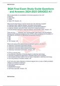BQA Final Exam Study Guide Questions and Answers 2024-2025 GRADED A&excl;&excl;