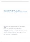 WGU Applied Healthcare Statistics