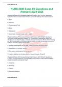 NURS 2400 Exam &num;2 Questions and Answers 2024-2025