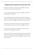 PROMULGATED CONTRACTS PRACTICE TEST & ANSWERS