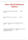 Exam 1 NR 222 Health and Wellness 2024&sol;25