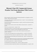 Missouri Class F&sol;E Commercial License Practice Test Exam Questions With Correct Answers