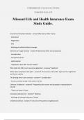 Missouri Life and Health Insurance Exam Study Guide&period;