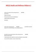 NR222 Health and Wellness Midterm 2