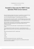 Essential revision notes for MRCP&period; Exam Questions With Correct Answers