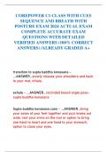 COREPOWER C1 CLASS WITH CUES  SEQUENCE AND BREATH WITH  POSTURE EXAM 2024 ACTUAL EXAM  COMPLETE ACCURATE EXAM  QUESTIONS WITH DETAILED  VERIFIED ANSWERS &lpar;100&percnt; CORRECT  ANSWERS&rpar; &sol;ALREADY GRADED A&plus;