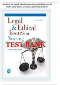 Test Bank - for Legal & Ethical Issues in Nursing 7th Edition&comma; by RN Guido&comma; Ginny Wacke&comma; All Chapters &vert; Complete A&plus; Guide 