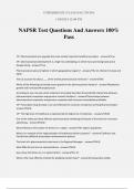 NAPSR Test Questions And Answers 100&percnt; Pass