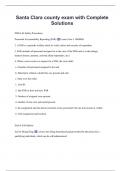 Santa Clara county exam with Complete  Solutions 
