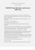 NH DMV Exam Questions And Answers 100&percnt; Pass