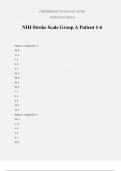NIH Stroke Scale Group A Patient 1-6