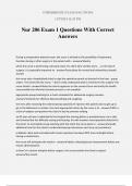 Nur 206 Exam 1 Questions With Correct Answers