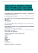 QMA INSULIN ADMINISTRATION TEST 2 COMPLETE QUESTIONS WITH 100&percnt; CORRECT ANSWERS 