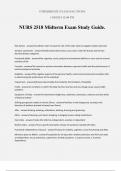 NURS 2518 Midterm Exam Study Guide&period;