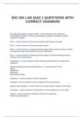 Bio 250 lab quiz 1 questions with correct answers