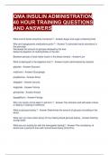 QMA INSULIN ADMINISTRATION 40 HOUR TRAINING QUESTIONS AND ANSWERS 