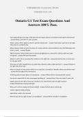 Ontario G1 Test Exam Questions And Answers 100&percnt; Pass&period;