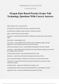Oregon State Board Practice Exam&colon; Nail Technology Questions With Correct Answers