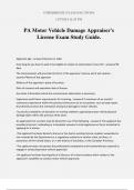 PA Motor Vehicle Damage Appraiser's License Exam Study Guide&period;