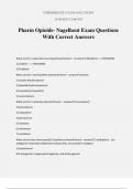 Pharm Opioids- Nagelhout Exam Questions With Correct Answers