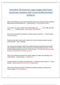 LSUS MHA 710 Economics Latest Update 2024 Exam&sol; Actual Exam Questions with Correct Verified Answers&sol; Graded A&plus;