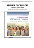 COMPLETE TEST BANK FOR Essentials of Pediatric Nursing 5TH Edition by TERRI KYLE &comma;SUSAN CARMAN &vert;&vert; NEWEST EDITION &lbrace;2024 &ndash; 2025&rcub;