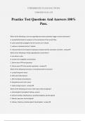 Practice Test Questions And Answers 100&percnt; Pass&period;