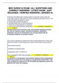 MED SURGE GI EXAM &vert; ALL QUESTIONS AND CORRECT ANSWERS &vert; LATEST EXAM &vert; JUST RELEASED &vert; VERIFIED ANSWERS &vert; GRADED A&plus;
