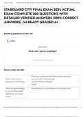 STARGUARD CITY FINAL EXAM 2024 ACTUAL EXAM COMPLETE 200 QUESTIONS WITH DETAILED VERIFIED ANSWERS &lpar;100&percnt; CORRECT ANSWERS&rpar; &sol;ALREADY GRADED A&plus;