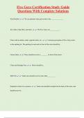 Five Guys Certification Study Guide Questions With Complete Solutions