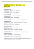 ACCT 241&comma; Test 1 Questions and Answers