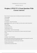 Prophecy LPN&sol;LVN A Exam Questions With Correct Answers