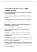 Zaxby's Certification Exam &ndash; BOH CORRECT 100&percnt;