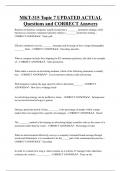 MKT-315 Topic 7 UPDATED ACTUAL Questions and CORRECT Answers