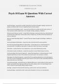 Psych 10 Exam &num;1 Questions With Correct Answers