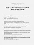 Psych NP Review Exam Questions With 100&percnt; Verified Answers