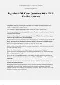 Psychiatric NP Exam Questions With 100&percnt; Verified Answers