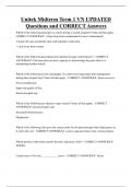 Unitek   Bundled Exam Questions and CORRECT Answers