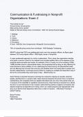 Communication & Fundraising in Nonprofit Organizations&lowbar; Exam 2