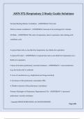 AHN 572&colon; Respiratory 2 Study Guide Solutions
